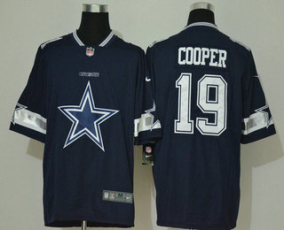 Men's Dallas Cowboys #19 Amari Cooper Navy Blue 2020 Big Logo Vapor Untouchable Stitched NFL Nike Fashion Limited Jersey