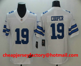 Men's Dallas Cowboys #19 Amari Cooper White 2017 Vapor Untouchable Stitched NFL Nike Limited Jersey