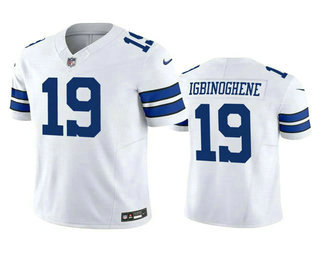 Men's Dallas Cowboys #19 Noah Igbinoghene White 2023 FUSEVapor Limited Stitched Jersey