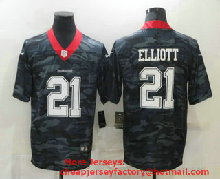 Men's Dallas Cowboys #21 Ezekiel Elliott 2020 Camo Limited Stitched Nike NFL Jersey