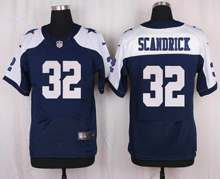 Men's Dallas Cowboys #32 Orlando Scandrick Navy Blue Thanksgiving Alternate NFL Nike Elite Jersey