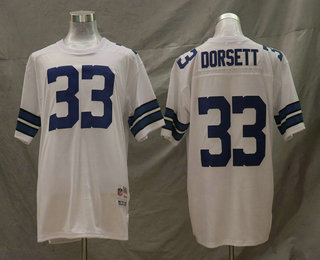 Men's Dallas Cowboys #33 Tony Dorsett Mitchell & Ness Retired Player Replica Jersey -White