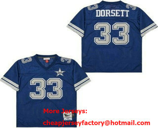 Men's Dallas Cowboys #33 Tony Dorsett Navy 1984 25th Throwback Jersey