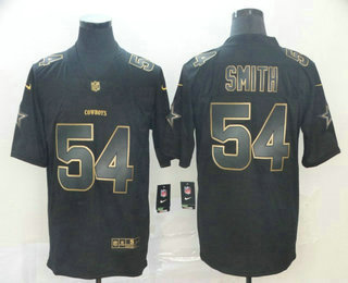 Men's Dallas Cowboys #54 Jaylon Smith Black Gold 2019 Vapor Untouchable Stitched NFL Nike Limited Jersey