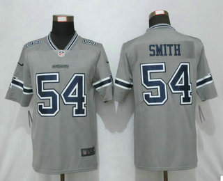 Men's Dallas Cowboys #54 Jaylon Smith Grey 2019 Inverted Legend Stitched NFL Nike Limited Jersey