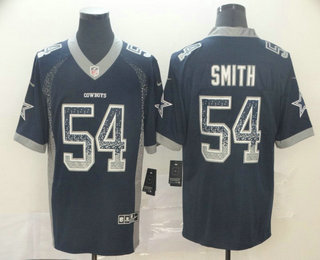 Men's Dallas Cowboys #54 Jaylon Smith Navy Blue 2018 Fashion Drift Color Rush Stitched NFL Nike Limited Jersey