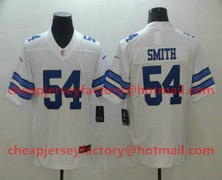 Men's Dallas Cowboys #54 Jaylon Smith White 2017 Vapor Untouchable Stitched NFL Nike Limited Jersey