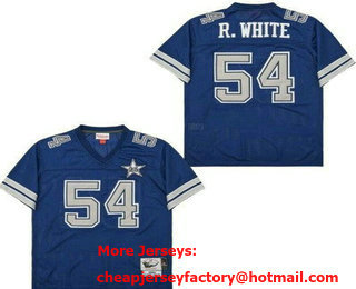 Men's Dallas Cowboys #54 Randy White Navy 1984 25th Throwback Jersey