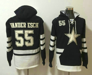 Men's Dallas Cowboys #55 Leighton Vander Esch NEW Navy Blue Pocket Stitched NFL Pullover Hoodie