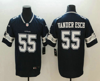 Men's Dallas Cowboys #55 Leighton Vander Esch Navy Blue Team Color 2018 Vapor Untouchable Stitched NFL Nike Limited Jersey