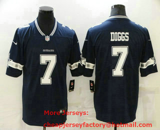 Men's Dallas Cowboys #7 Trevon Diggs Blue 2021 Vapor Untouchable Stitched NFL Nike Limited Jersey