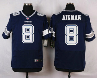 Men's Dallas Cowboys #8 Troy Aikman Navy Blue Retired Player NFL Nike Elite Jersey