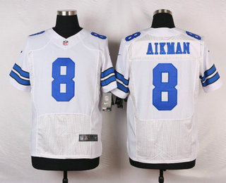 Men's Dallas Cowboys #8 Troy Aikman White Retired Player NFL Nike Elite Jersey