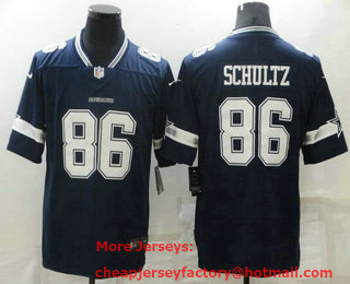 Men's Dallas Cowboys #86 Dalton Schultz Blue 2021 Vapor Untouchable Stitched NFL Nike Limited Jersey
