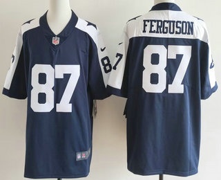 Men's Dallas Cowboys #87 Jake Ferguson Limited Navy Alternate Vapor Jersey
