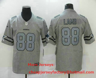Men's Dallas Cowboys #88 CeeDee Lamb 2020 Gray Gridiron Vapor Untouchable Stitched NFL Nike Limited Jersey