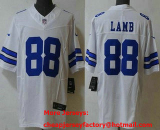 Men's Dallas Cowboys #88 CeeDee Lamb Limited White FUSE Vapor Jersey