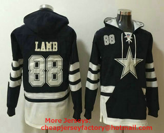 Men's Dallas Cowboys #88 CeeDee Lamb NEW Black Pocket Stitched NFL Pullover Hoodie