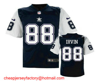 Men's Dallas Cowboys #88 Michael Irvin Navy Blue Throwback Stitched NFL Nike Elite Jersey
