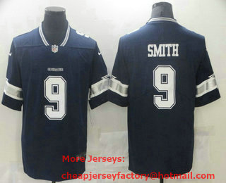 Men's Dallas Cowboys #9 Jaylon Smith Blue 2021 Vapor Untouchable Stitched NFL Nike Limited Jersey