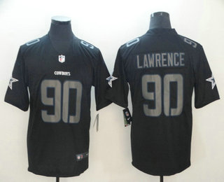 Men's Dallas Cowboys #90 Demarcus Lawrence Black 2018 Fashion Impact Black Color Rush Stitched NFL Nike Limited Jersey