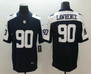 Men's Dallas Cowboys #90 Demarcus Lawrence Blue Thanksgiving 2018 Vapor Untouchable Stitched NFL Nike Limited Jersey