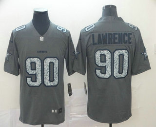 Men's Dallas Cowboys #90 Demarcus Lawrence Gray Fashion Static 2019 Vapor Untouchable Stitched NFL Nike Limited Jersey