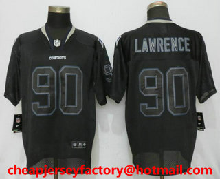 Men's Dallas Cowboys #90 Demarcus Lawrence Lights Out Black Stitched NFL Nike Elite Jersey