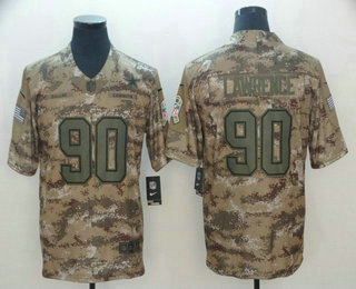 Men's Dallas Cowboys #90 Demarcus Lawrence Nike Camo 2018 Salute to Service Stitched NFL Limited Jersey