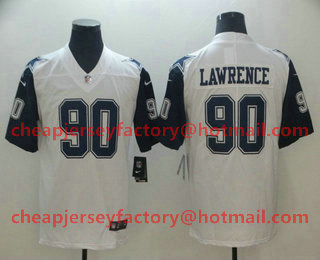 Men's Dallas Cowboys #90 Demarcus Lawrence White 2016 Color Rush Stitched NFL Nike Limited Jersey
