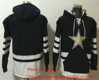 Men's Dallas Cowboys Blank NEW Black Pocket Stitched NFL Pullover Hoodie