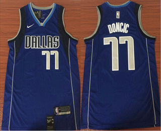 Men's Dallas Mavericks #77 Luka Doncic Light Blue 2017-2018 Nike Swingman Stitched NBA Jersey