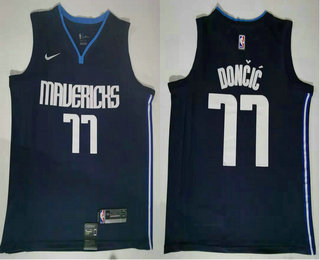 Men's Dallas Mavericks #77 Luka Doncic NEW Navy Blue 2020 NBA Swingman Stitched NBA Jersey