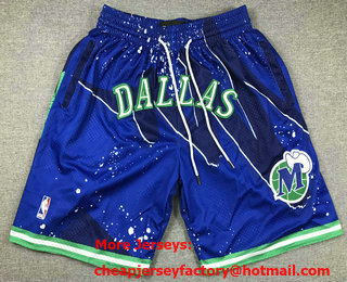 Men's Dallas Mavericks Blue 2023 Just Don Shorts