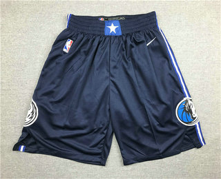 Men's Dallas Mavericks NEW Navy Blue 2020 NBA Swingman Stitched NBA Shorts