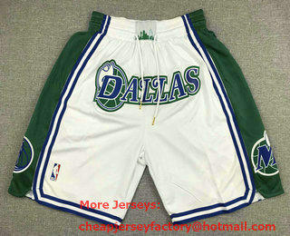 Men's Dallas Mavericks White Nike Diamond 2022 City Edition Swingman Stitched Shorts