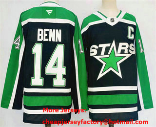 Men's Dallas Stars #14 Jamie Benn Black 2025 Reverse Retro Stitched Jersey