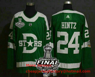 Men's Dallas Stars #24 Roope Hintz Green 2020 Stanley Cup Winter Classic adidas Hockey Stitched NHL Jersey