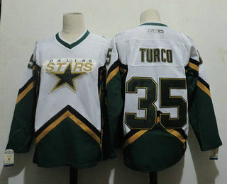 Men's Dallas Stars #35 MARTY TURCO 2003 CCM Throwback Home NHL Jersey