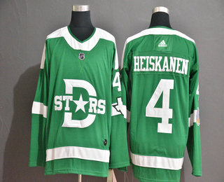 Men's Dallas Stars #4 Miro Heiskanen Green 2020 Winter Classic adidas Hockey Stitched NHL Jersey