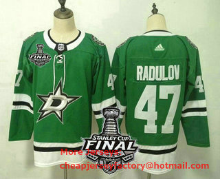 Men's Dallas Stars #47 Alexander Radulov Green 2020 Stanley Cup Final Patch Adidas Stitched NHL Jersey