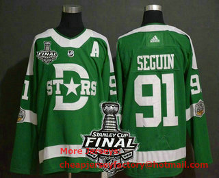 Men's Dallas Stars #91 Tyler Seguin Green 2020 Stanley Cup Winter Classic adidas Hockey Stitched NHL Jersey