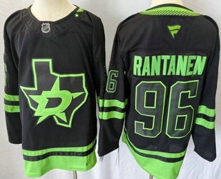 Men's Dallas Stars #96 Mikko Rantanen Black Alternate Authentic Jersey
