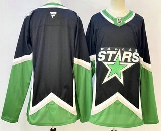 Men's Dallas Stars Blank Black Authentic Jersey
