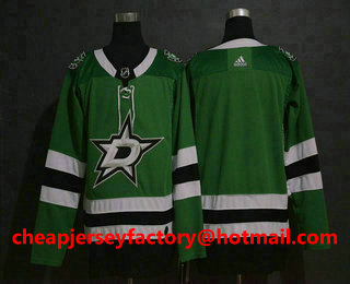 Men's Dallas Stars Blank Green Drift Fashion Adidas Stitched NHL Jersey