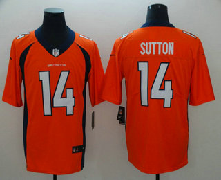 Men's Denver Broncos #14 Courtland Sutton Orange Team Color 2017 Vapor Untouchable Stitched NFL Nike Limited Jersey
