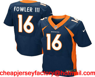 Men's Denver Broncos #16 Bennie Fowler III Navy Blue Alternate Stitched NFL Nike Elite Jersey