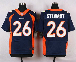 Men's Denver Broncos #26 Darian Stewart Navy Blue Alternate NFL Nike Elite Jersey
