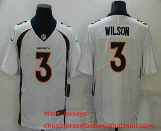Men's Denver Broncos #3 Russell Wilson White 2022 Vapor Untouchable Stitched NFL Nike Limited Jersey