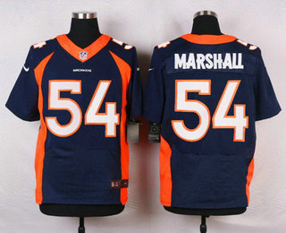 Men's Denver Broncos #54 Brandon Marshall Navy Blue Alternate NFL Nike Elite Jersey